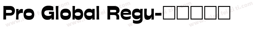 Pro Global Regu字体转换
